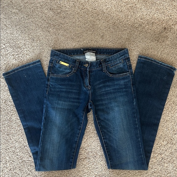 Dolce & Gabbana Denim - Dolce & Gabbana Auth Blue Milano 5-Pocket Straight Leg Denim Jeans **IT 36**🌺🌺